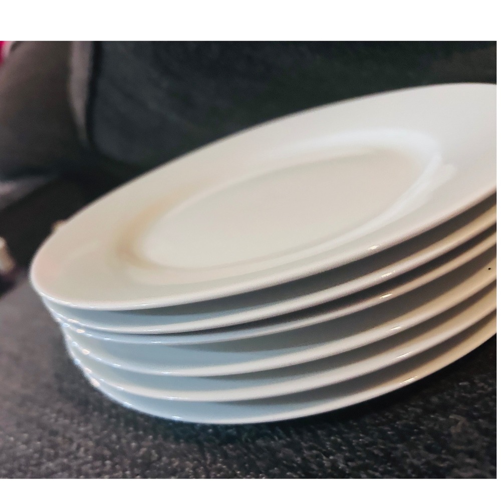Ralph Lauren Club Porcelain Bread Butter Plates Set of 6 White Round 8"